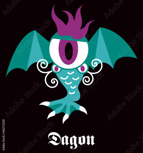 MONSTRE V2 Lovecraft CTHULHU DAGON poisson grand ancien 1