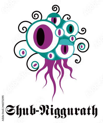 MONSTRE V2 Lovecraft CTHULHU Shub Niggurath tas d'œils tentacules grand ancien 3