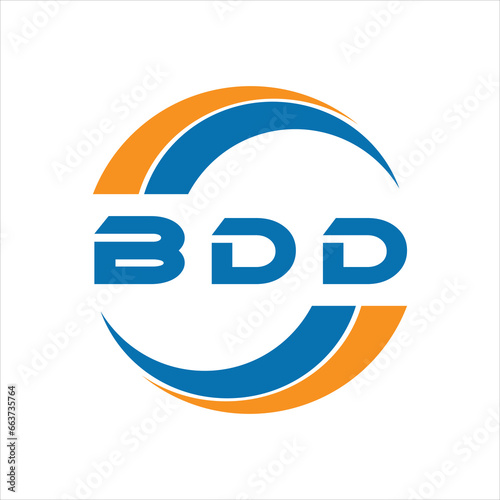 BDD letter logo design on a white background or Monogram logo design for entrepreneur and business.