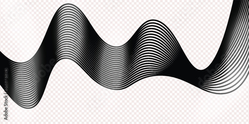 lines waves Technology abstract lines on white background. Undulate Grey Wave Swirl, frequency sound wave, twisted curve lines with blend effect avstract 
