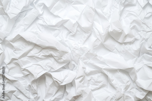 white crumpled paper texture background 