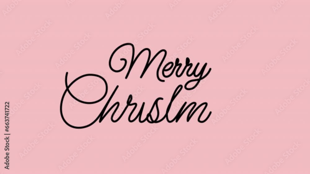 Merry Christmas text animation for greeting holiday in winter. Merry Christmas text animation for greeting holiday in winter.