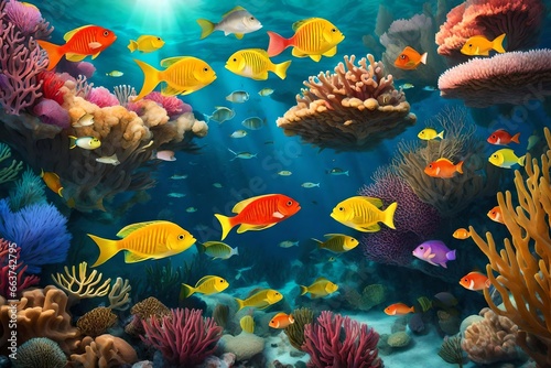 coral reef in aquarium © Nature Lover