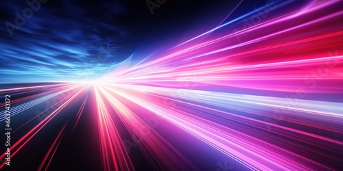 Abstract background with high - speed pink and neon lights symbolizing connection, fidelity and constancy
