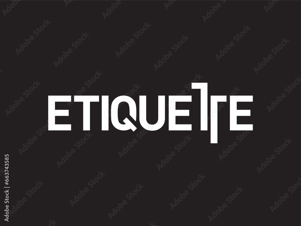Etiquette modern logo design vector.