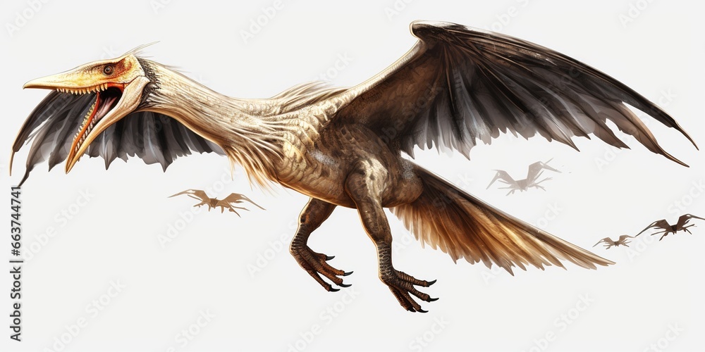 Fototapeta premium Pteranodon, Pterodactylus dinosaur on transparent background