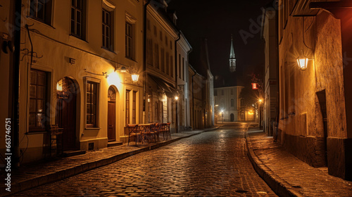 Estonia saiakang street in tallinn's old town.