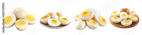 Boiled Eggs clipart collection, vector, icons isolated on transparent background