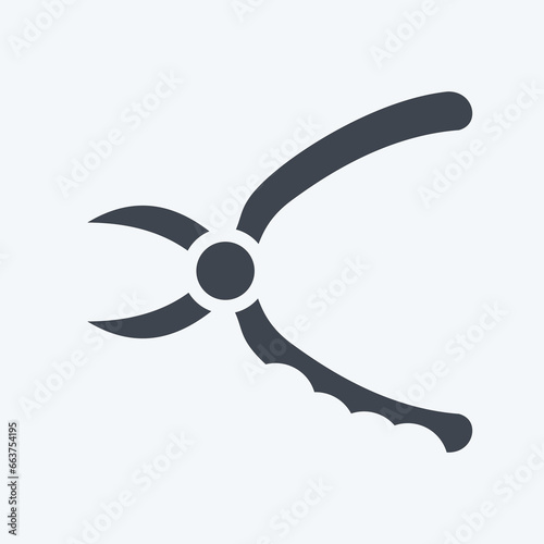 Icon Pruners. suitable for Garden symbol. glyph style. simple design editable. design template vector. simple illustration
