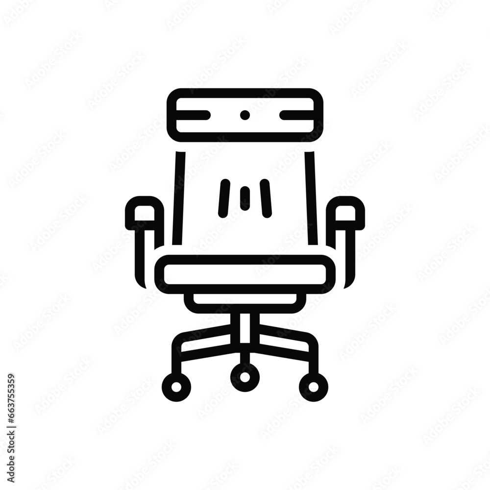 Black line icon for chair Black line icon for chair