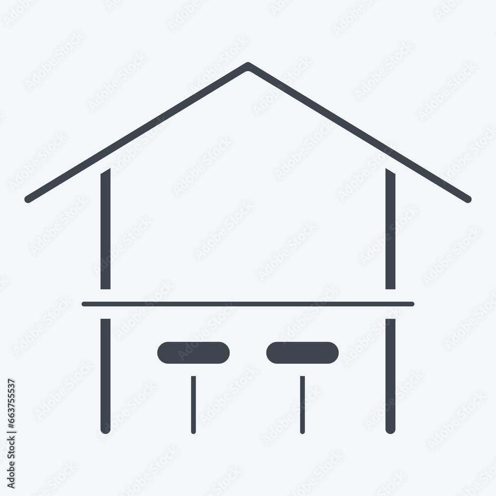 Icon Bar. suitable for Summer symbol. glyph style. simple design editable. design template vector. simple illustration Icon Bar. suitable for Summer symbol. glyph style. simple design editable. design template vector. simple illustration