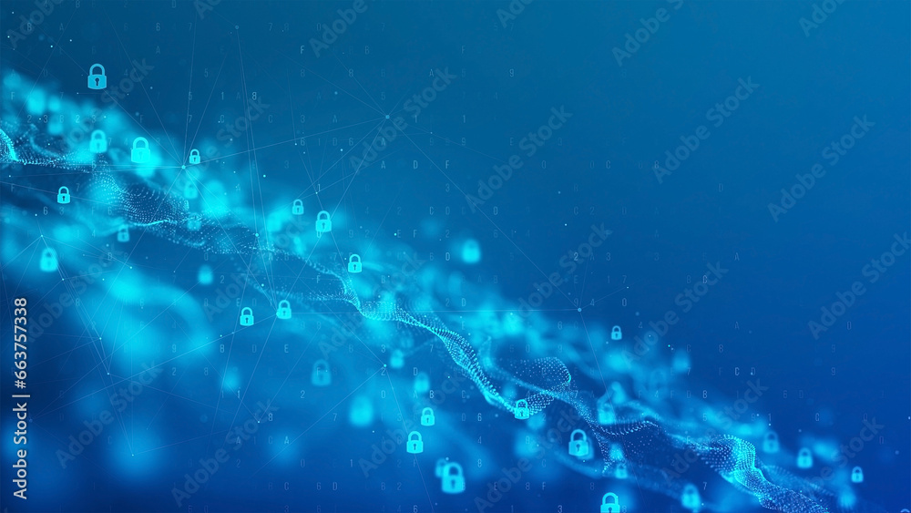 Digital business security key wave background Digital business security key wave background