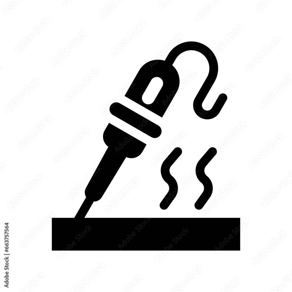 Fotografie soldering glyph icon illustration vector graphic