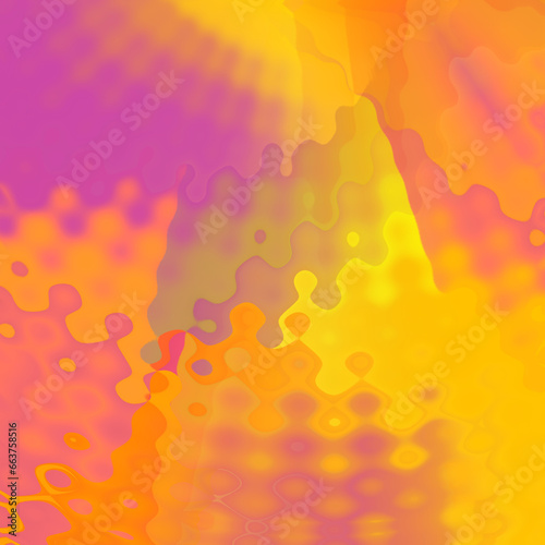 bright pink yellow and orange glowing soft colours in creative geometric patterns and design