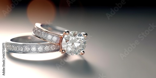 close-up photo of a luxurious ring decorated with luxurious gems. Generative AI