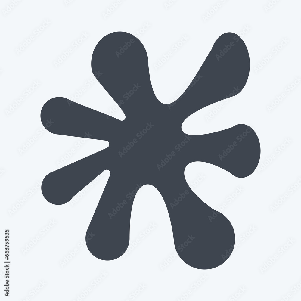 Icon Paint Splash. suitable for Paint Art Tools symbol. glyph style. simple design editable. design template vector. simple illustration Icon Paint Splash. suitable for Paint Art Tools symbol. glyph style. simple design editable. design template vector. simple illustration