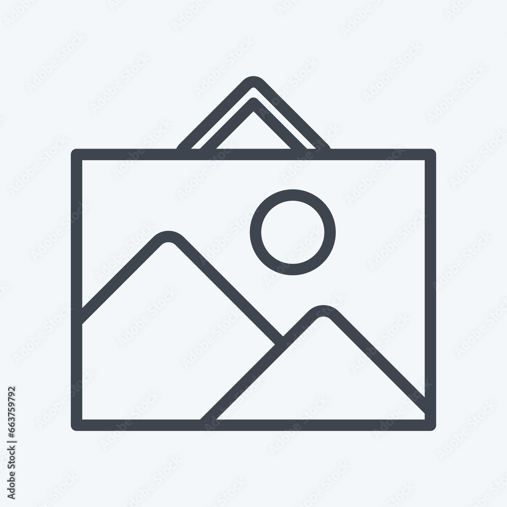 Icon Painting. suitable for Paint Art Tools symbol. line style. simple design editable. design template vector. simple illustration Icon Painting. suitable for Paint Art Tools symbol. line style. simple design editable. design template vector. simple illustration