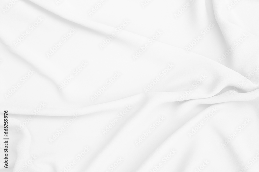 Obraz premium Abstract White waving fabric background, blank white fabric texture background