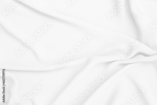 Abstract White waving fabric background, blank white fabric texture background