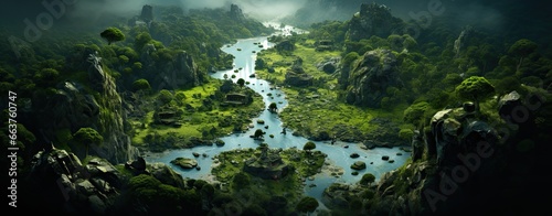 Rainforest with river