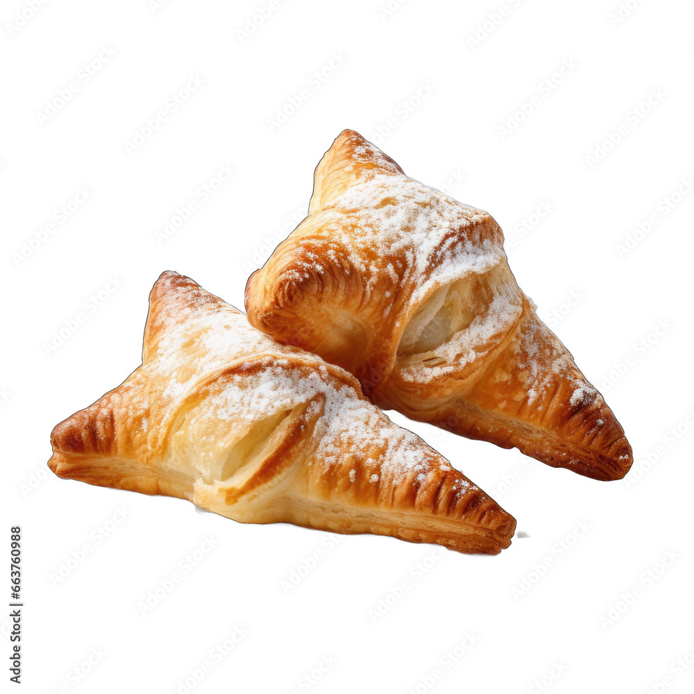 Baked turnovers isolated on transparent background