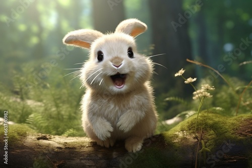adorable rabbit - made using advanced techniques. Generative AI
