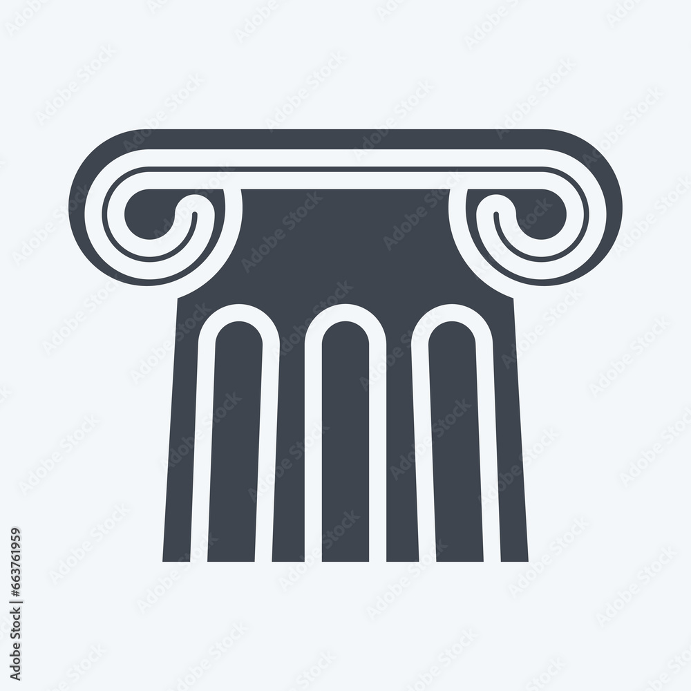 Icon Antiquity. suitable for education symbol. glyph style. simple design editable. design template vector. simple illustration Icon Antiquity. suitable for education symbol. glyph style. simple design editable. design template vector. simple illustration