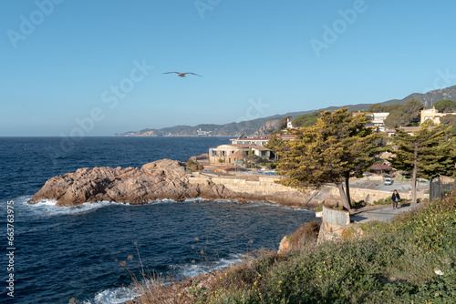 Cala de Port Salvi en Sant Feliu de Guíxols, Costa Brava, Cataluña, España 