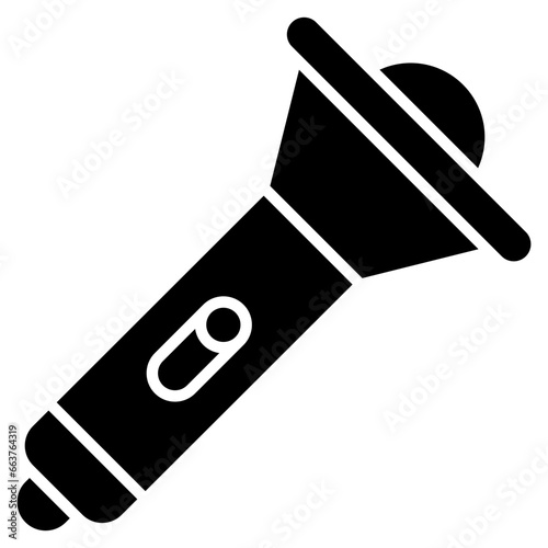 Vector Icon Flashlight, Lamp, Torch, Bright, Light