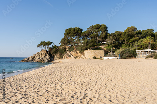 Playa Cala Gogo en San Antonio de Calonge, Costa Brava, Cataluña, España