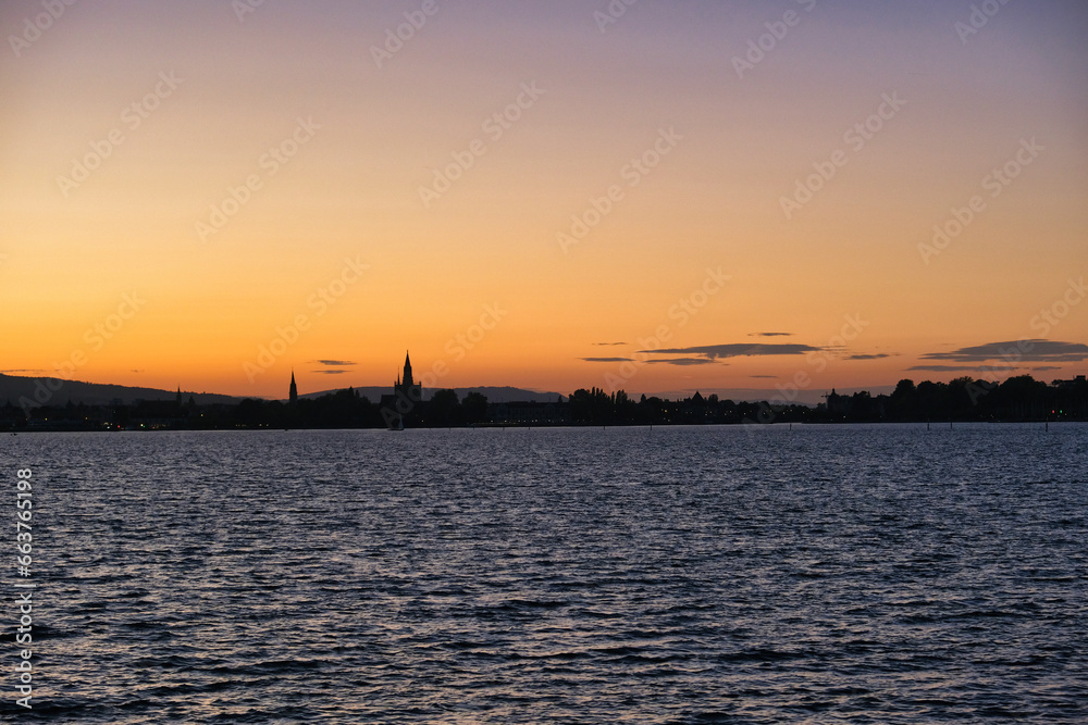 Nach Sonnenuntergang vor Konstanz