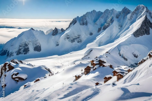 ski resort in the mountains