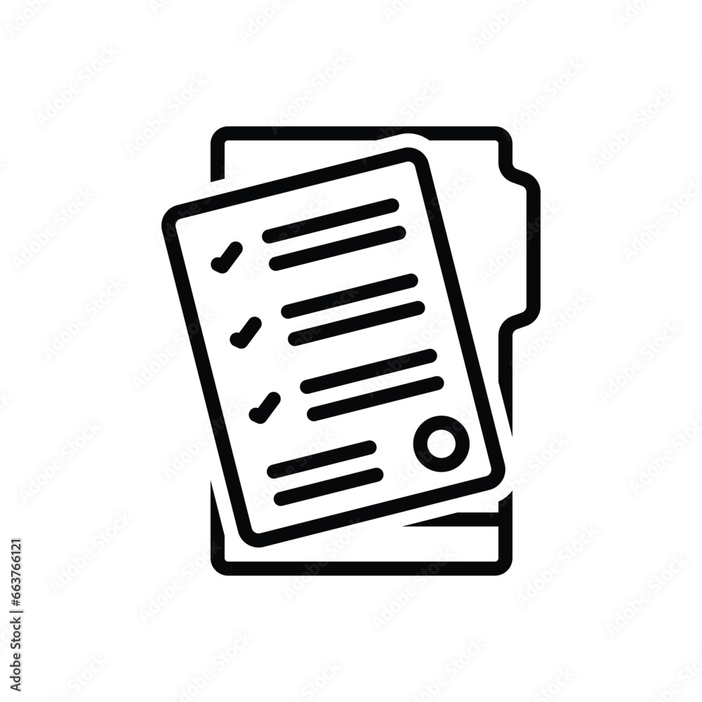 Black line icon for assessment Black line icon for assessment