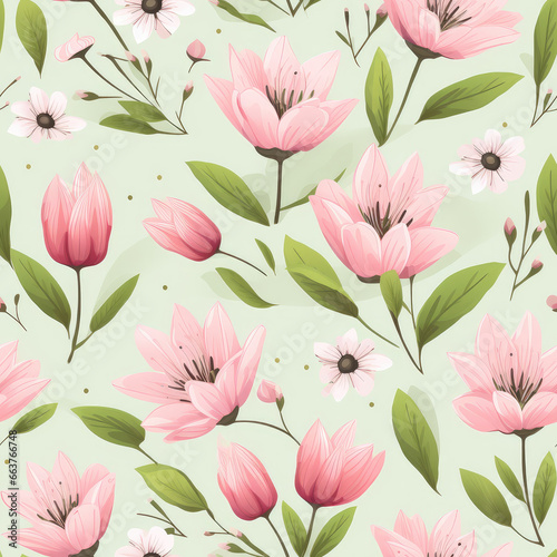 Floral abstract repeat pattern