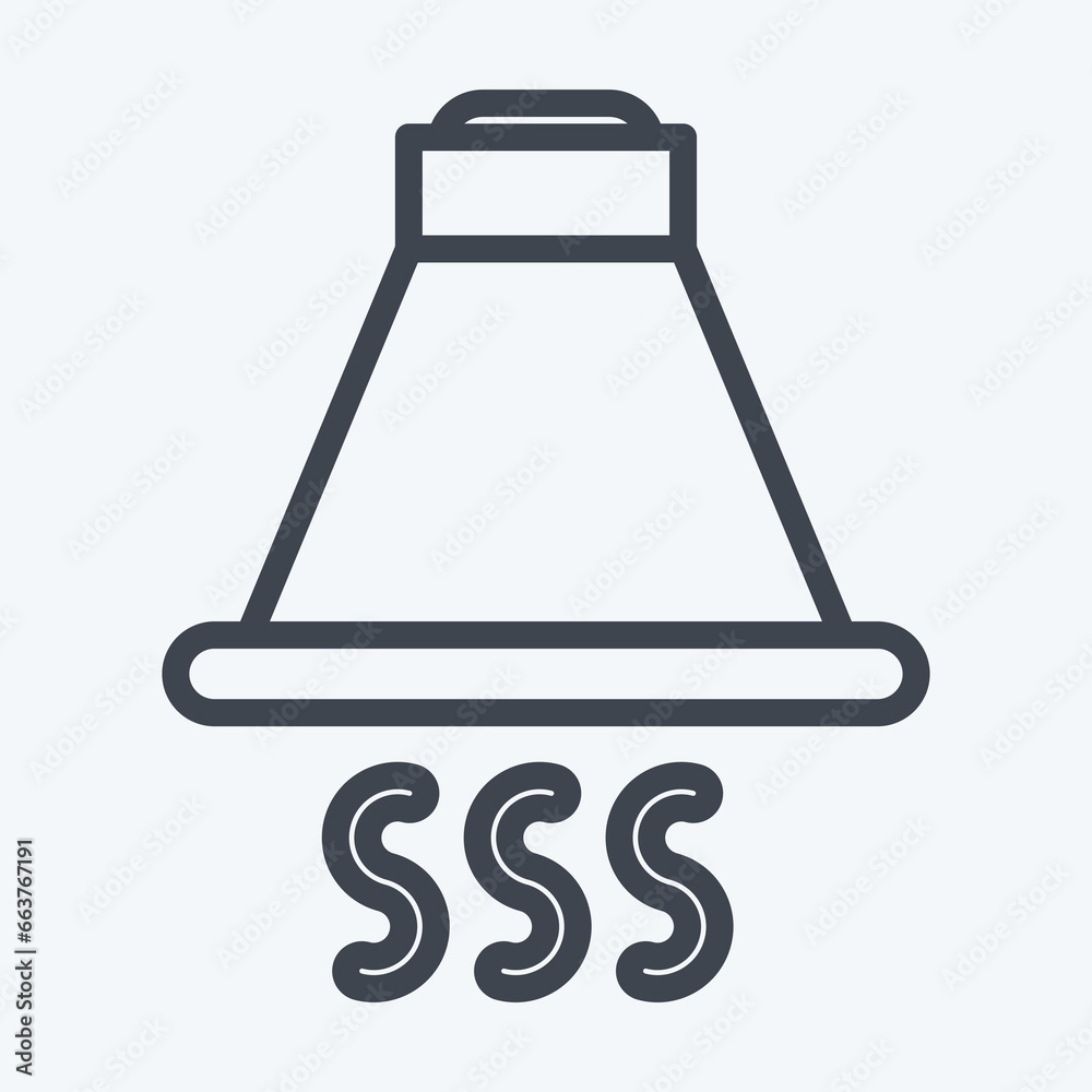 Icon Kitchen Hood. suitable for Kitchen Appliances symbol. line style. simple design editable. design template vector. simple illustration Icon Kitchen Hood. suitable for Kitchen Appliances symbol. line style. simple design editable. design template vector. simple illustration