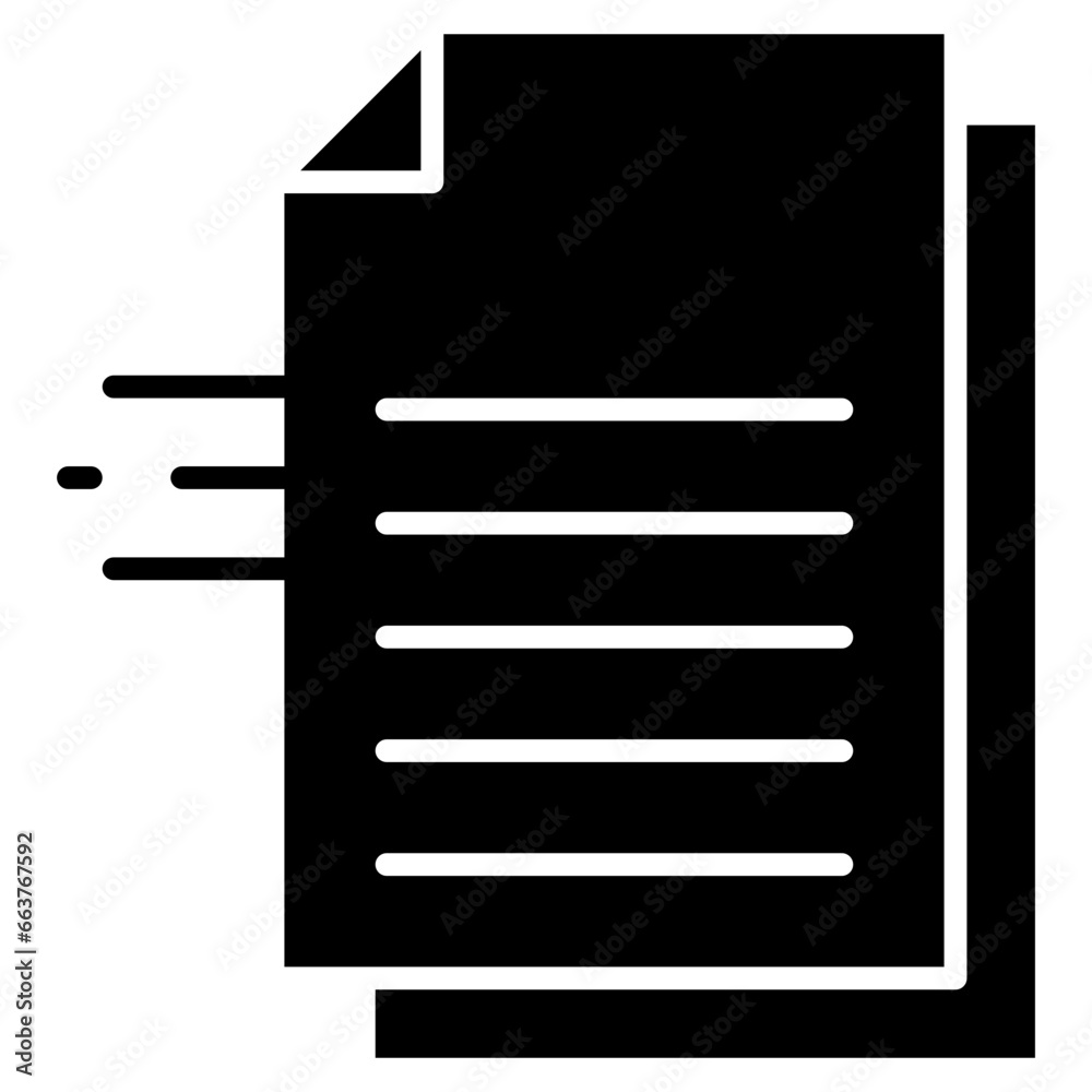 Vector Icon Document, Send, Paper, Fast, Speed Vector Icon Document, Send, Paper, Fast, Speed