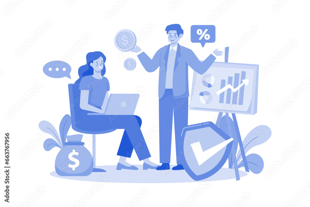 Insurance Broker negotiating insurance deals for clients Insurance Broker negotiating insurance deals for clients
