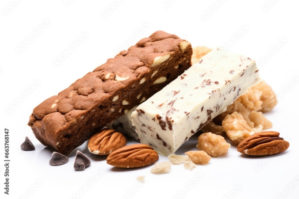 nutritional protein bars on white background nutritional protein bars on white background