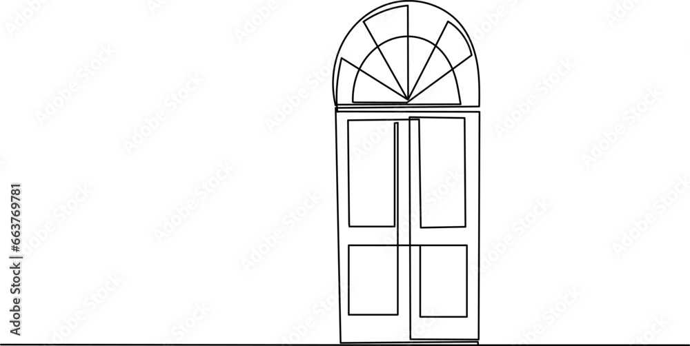 door on a branch outline, sketch isolated vector door on a branch outline, sketch isolated vector