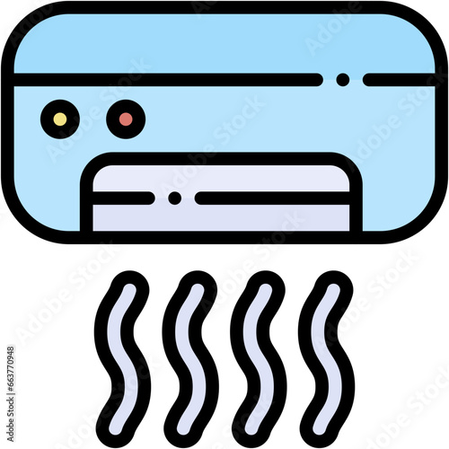 Vector Icon Air Conditioner, Heating, Cooling, Refreshing, Electronics, Air Conditioning