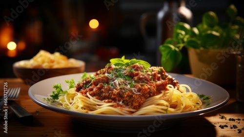 Delicious Spaghetti Bolognese with Fresh Parmesan Cheese