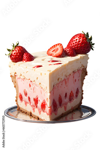 Sweet Strawberry Cake (anime style)