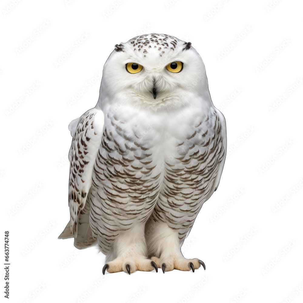 Snowy owl isolated on transparent background Snowy owl isolated on transparent background