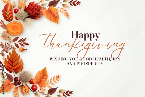 Happy Thanksgiving day  social media post celebration illustration background thanksgiving greeting autumn concept 
