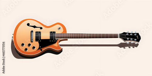 Electric guitar illustration background isolated