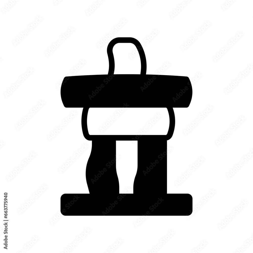 Inukshuk icon in vector. Illustration Inukshuk icon in vector. Illustration