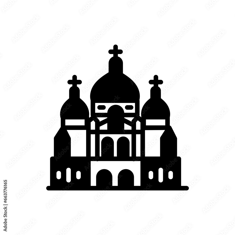 Sacré Coeur icon in vector. Illustration