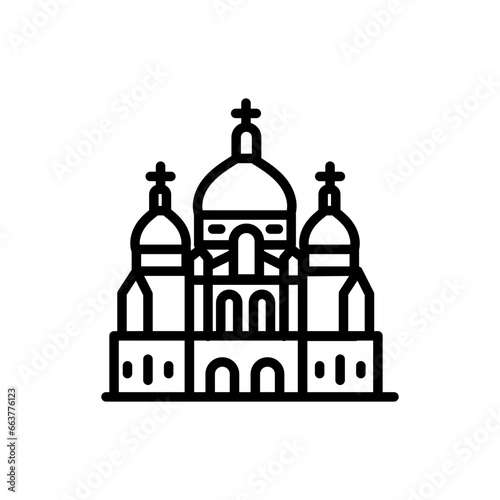 Sacré Coeur icon in vector. Illustration