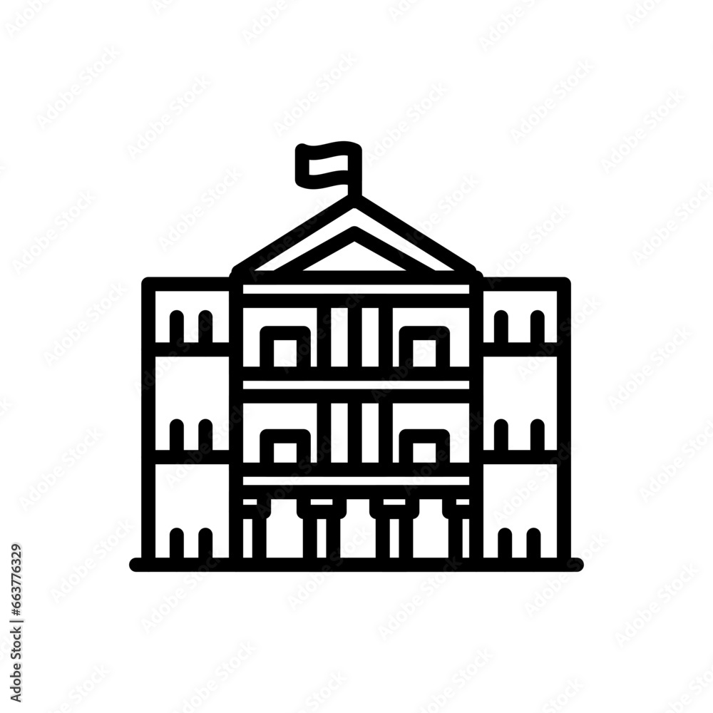 Palace of Parliament icon in vector. Illustration