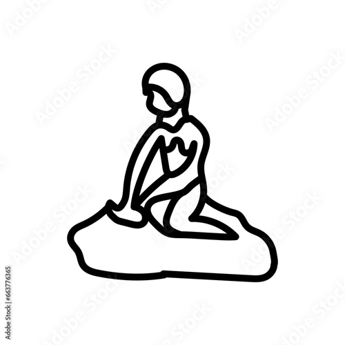 Fotografía Little Mermaid icon in vector. Illustration